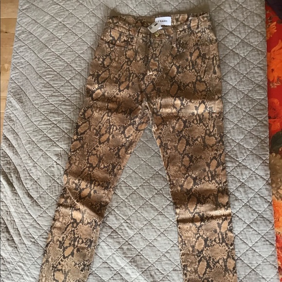 NWT Frame Jean le high skinny coated python size27 - Picture 5 of 6